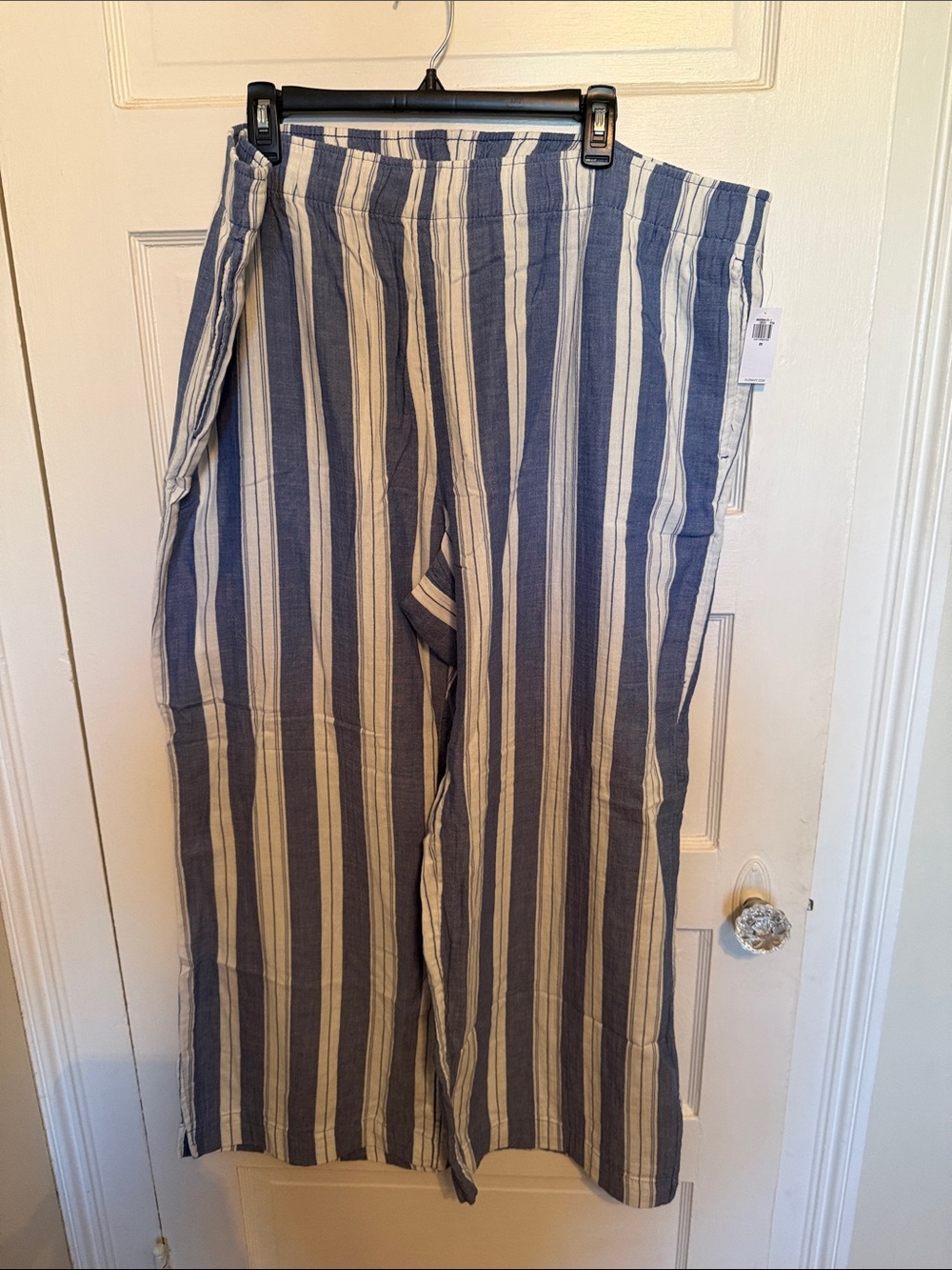 Old Navy Blue and White Vertical Stripe Chinos